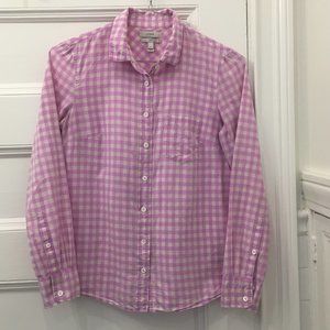 J. Crew Lilac Gingham Button Down